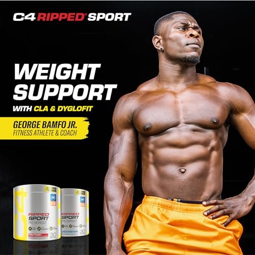 C4 Ripped Sport Pre Workout Pulver Arctic Snow Cone - Zuckerfreies Pre-Workout für Männer & Frauen mit Koffein & Gewichtsverlust - 30 Portionen