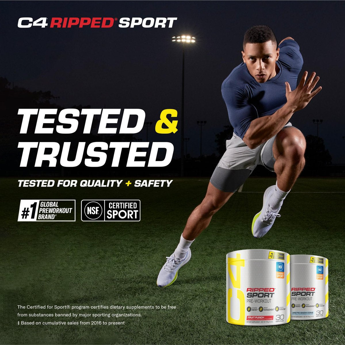 C4 Ripped Sport Pre Workout Pulver Arctic Snow Cone - Zuckerfreies Pre-Workout für Männer & Frauen mit Koffein & Gewichtsverlust - 30 Portionen
