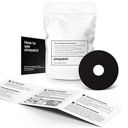 SIMPATCH – Universelles Klebepflaster, 0,8-Zoll-Loch (30er-Pack) – wasserdichtes CGM-Klebeband – Mehrere Farboptionen (Schwarz)