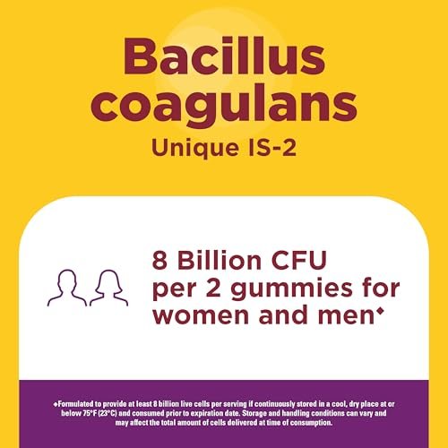 Nature Made Probiotika für Frauen und Männer – 8 Milliarden KBE pro 2 Gummis, 42 Probiotische Gummis, 21-Tage-Vorrat