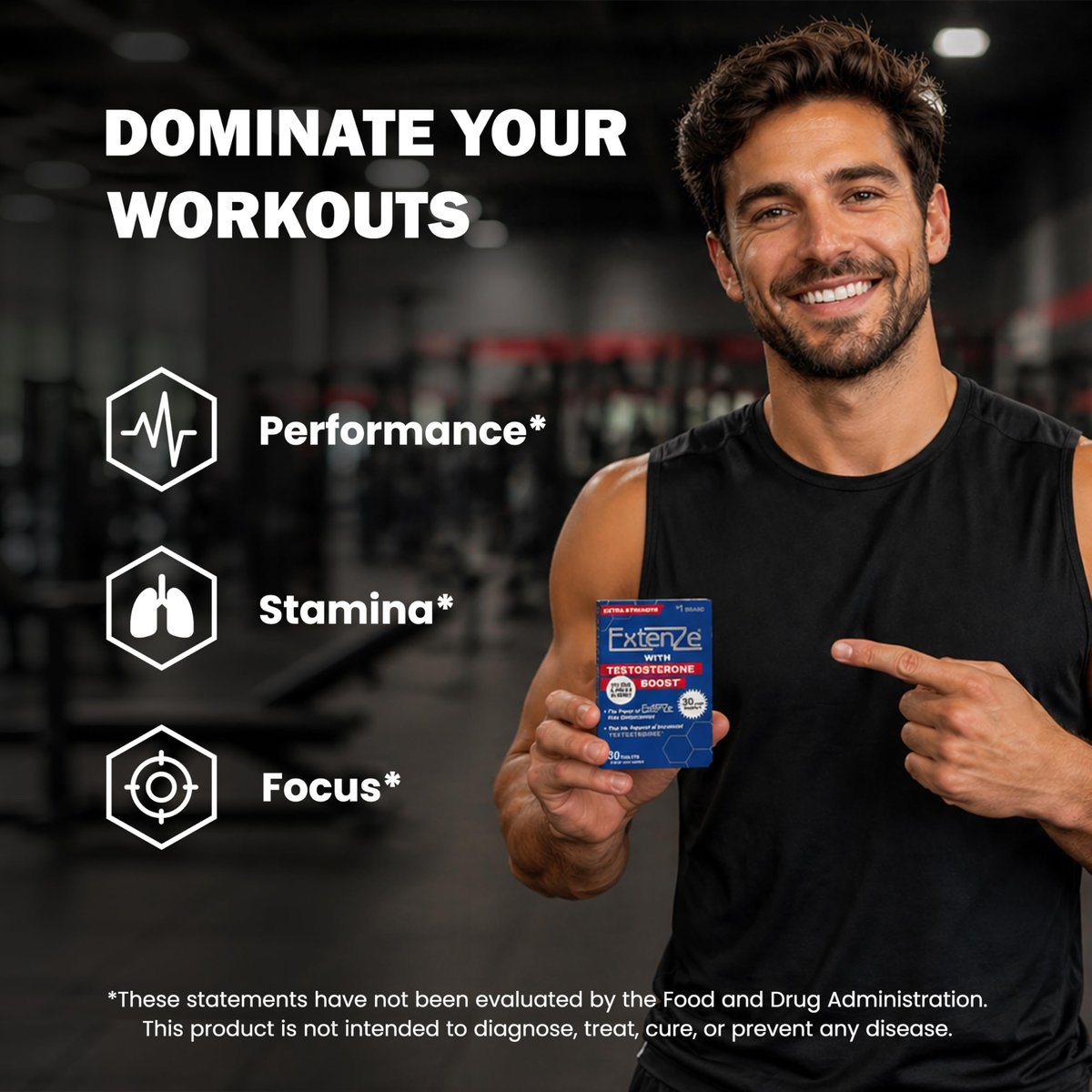 ExtenZe Testosteron Booster 30 Kapseln - Natürliche Unterstützung für Vitalität und Energie