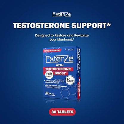 ExtenZe Testosteron Booster 30 Kapseln - Natürliche Unterstützung für Vitalität und Energie