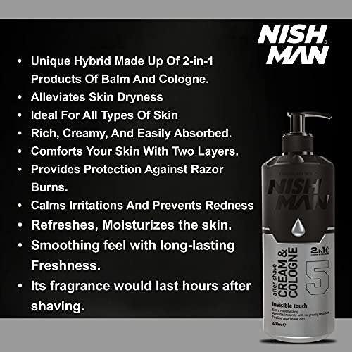 Nishman Cream & Cologne 2-in-1 New Invisible Touch 05 400 ml – Herrenduft & Pflege