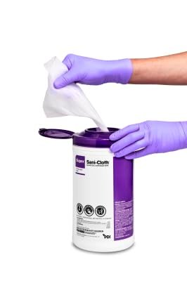 Super Sani-Cloth Desinfektionstücher, XL 5'' x 8'' Tuch, Spenderbox mit 65 Tüchern