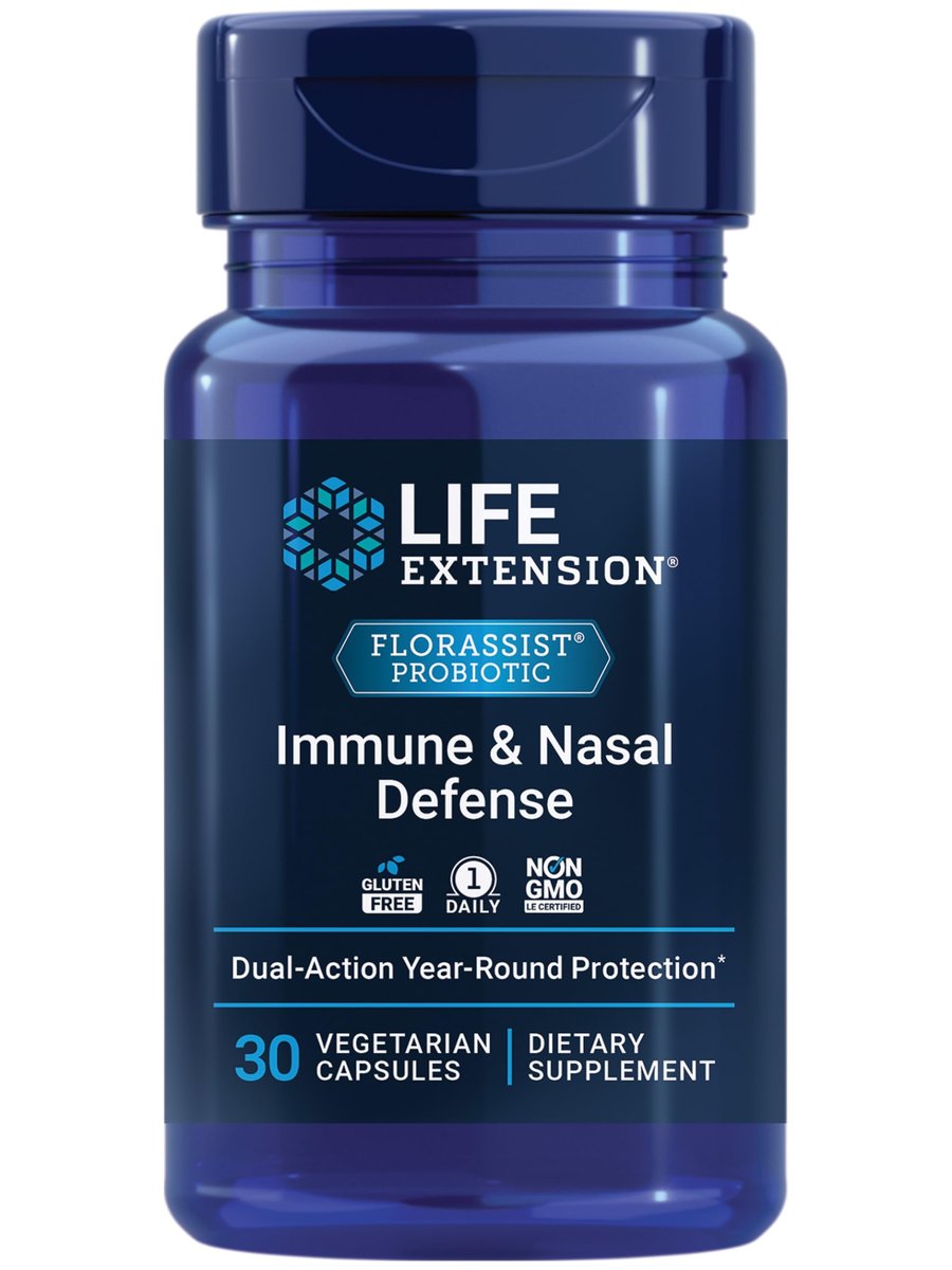 Life Extension FLORASSIST® Immun- & Nasenschutz – L. rhamnosus CRL1505 – Immunreaktion, gesunder Nasenluftstrom, saisonale Unterstützung – glutenfrei, nicht-GVO – 1 Kapsel täglich – 30 Kapseln