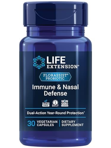 Life Extension FLORASSIST® Immun- & Nasenschutz – L. rhamnosus CRL1505 – Immunreaktion, gesunder Nasenluftstrom, saisonale Unterstützung – glutenfrei, nicht-GVO – 1 Kapsel täglich – 30 Kapseln