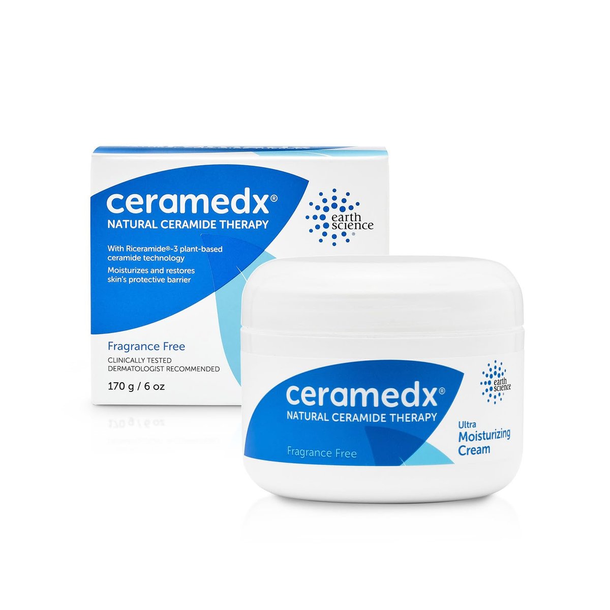 Ceramedx Ultra Feuchtigkeitsspendende Naturceramid-Creme – Unparfümiert für trockene, empfindliche Haut (177 ml)