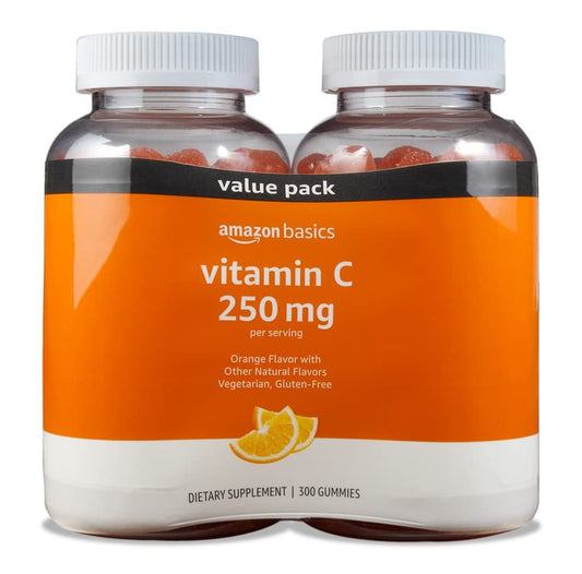 Vitamin C 250 mg Gummies, Orange, 300 Stück (2 x 150), 2 Gummis pro Portion