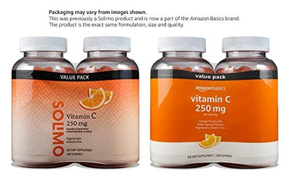 Vitamin C 250 mg Gummies, Orange, 300 Stück (2 x 150), 2 Gummis pro Portion