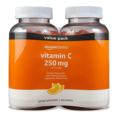 Vitamin C 250 mg Gummies, Orange, 300 Stück (2 x 150), 2 Gummis pro Portion