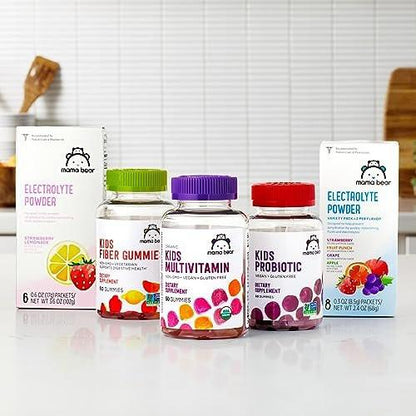 Mama Bear Bio Kinder Multivitamin Gummibärchen, Beere, Kirsche & Orange, 60 Stück, 1 Monatsvorrat