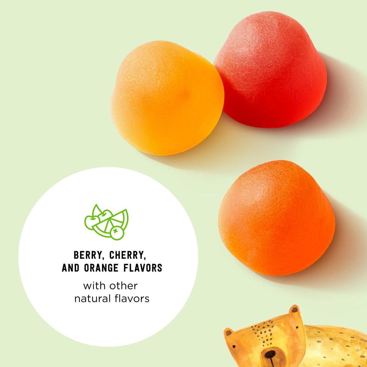 Mama Bear Bio Kinder Multivitamin Gummibärchen, Beere, Kirsche & Orange, 60 Stück, 1 Monatsvorrat