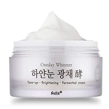 Nella Whitening and Brightening Tone-Up Cream mit fermentierten natürlichen Inhaltsstoffen, Korean Beauty, 50 ml