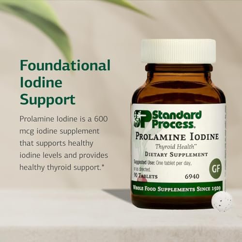 Standard Process Prolamine Iodine – Schilddrüsen-Unterstützung mit Jod – 90 Tabletten