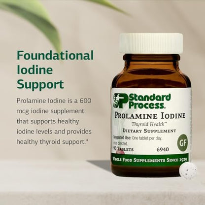 Standard Process Prolamine Iodine – Schilddrüsen-Unterstützung mit Jod – 90 Tabletten