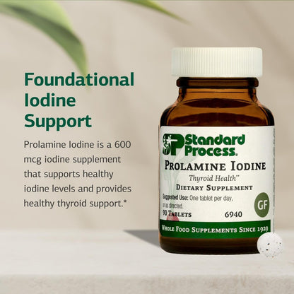Standard Process Prolamine Iodine – Schilddrüsen-Unterstützung mit Jod – 90 Tabletten