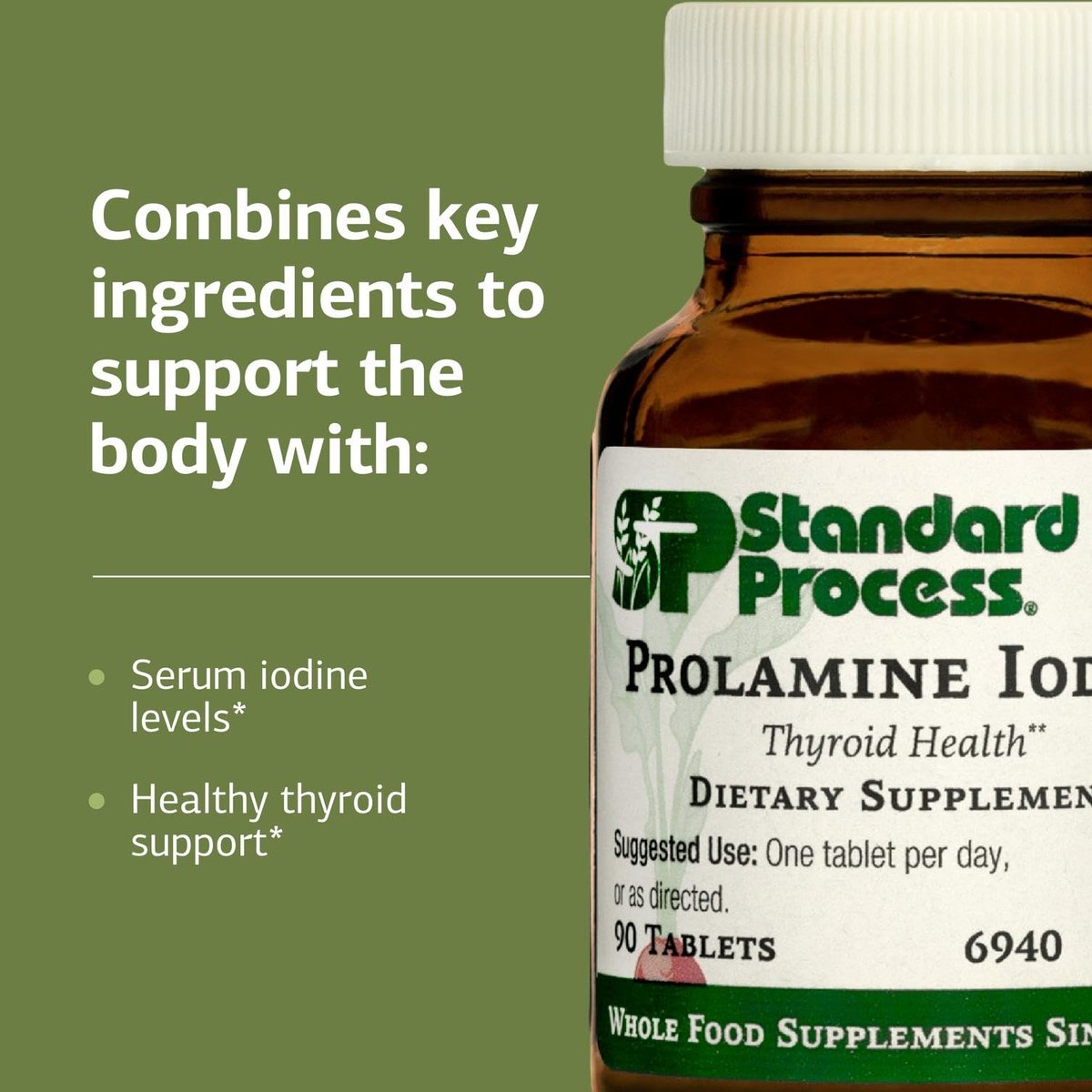 Standard Process Prolamine Iodine – Schilddrüsen-Unterstützung mit Jod – 90 Tabletten