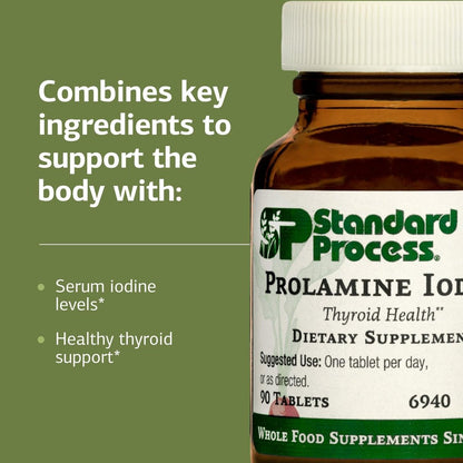 Standard Process Prolamine Iodine – Schilddrüsen-Unterstützung mit Jod – 90 Tabletten