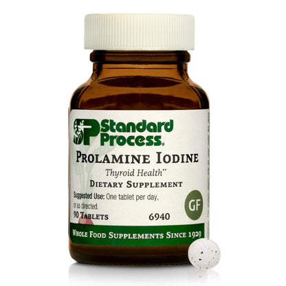 Standard Process Prolamine Iodine – Schilddrüsen-Unterstützung mit Jod – 90 Tabletten
