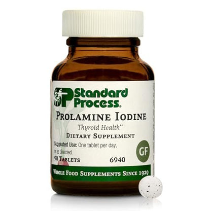Standard Process Prolamine Iodine – Schilddrüsen-Unterstützung mit Jod – 90 Tabletten