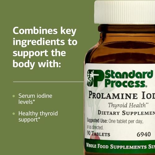 Standard Process Prolamine Iodine – Schilddrüsen-Unterstützung mit Jod – 90 Tabletten