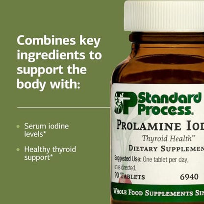 Standard Process Prolamine Iodine – Schilddrüsen-Unterstützung mit Jod – 90 Tabletten