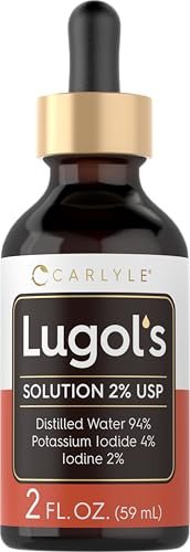 Carlyle Lugols Iodlösung 2% | 2 fl oz (1er-Pack) | Kaliumiodid und Iodlösung 2% flüssige Tropfen