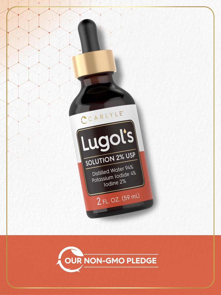 Carlyle Lugols Iodlösung 2% | 2 fl oz (1er-Pack) | Kaliumiodid und Iodlösung 2% flüssige Tropfen