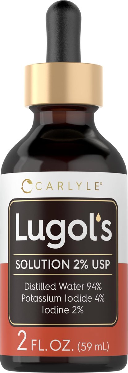 Carlyle Lugols Iodlösung 2% | 2 fl oz (1er-Pack) | Kaliumiodid und Iodlösung 2% flüssige Tropfen