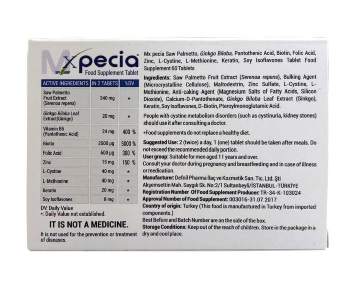 XPECIA Anti-Haarausfall DHT-Blocker für Männer – Neue Haarwuchs-Formel 60 Tabletten