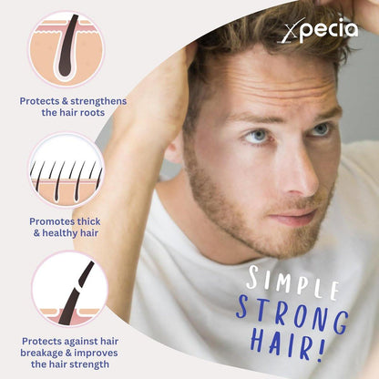 XPECIA Anti-Haarausfall DHT-Blocker für Männer – Neue Haarwuchs-Formel 60 Tabletten