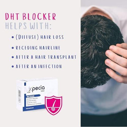 XPECIA Anti-Haarausfall DHT-Blocker für Männer – Neue Haarwuchs-Formel 60 Tabletten