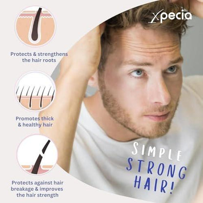 XPECIA Anti-Haarausfall DHT-Blocker für Männer – Neue Haarwuchs-Formel 60 Tabletten