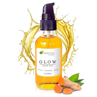 Aspen Kay Naturals Glow – Bio Gesichtsöl mit Kurkuma & Hagebutte, natürliche Feuchtigkeitspflege, 60 ml