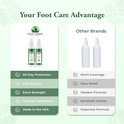 Foot Sense – Schuhdeo & Fußspray – Natürlicher Geruchsentferner für Füße, Schuhe & Sportausrüstung – Lang anhaltende Erfrischung für Erwachsene & Kinder – 150 ml