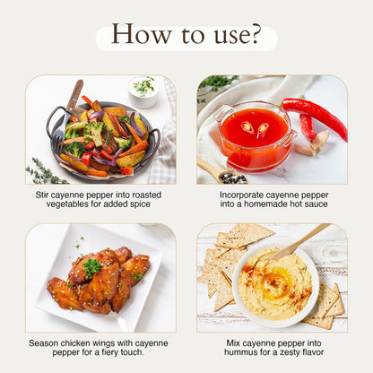 Geo-Fresh Bio Cayennepulver, 1,76 oz (50 g) – Scharfes & Aromatisches Bio Cayenne-Chilipulver – Reines gemahlenes rotes Pfefferpulver – USDA Bio-zertifiziert – Nicht-GVO – Koscher – Glutenfrei – Produkt aus Indien