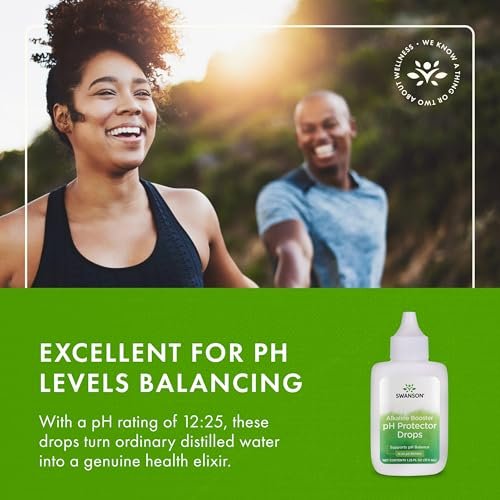 Swanson Alkaline Booster pH Protectoren Tropfen – 12,25 pH-Wert – Eigenes alkalisches Wasser herstellen – Für destilliertes Wasser – 1,25 Fl Oz