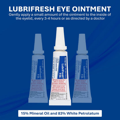 MAJOR Lubrifresh P.M. Sterile Augensalbe – Konservierungsmittelfreie Augenpflege – Trockene Augen Linderung – 3,5 g (1 Packung)