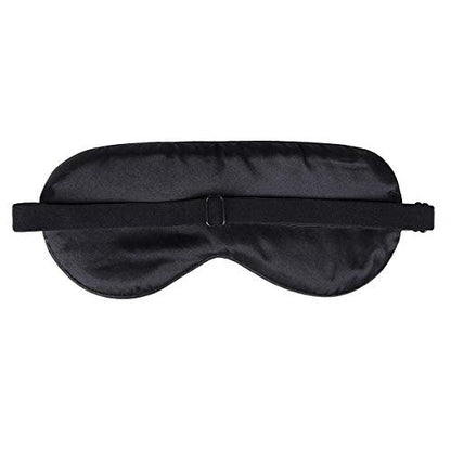 NMM Global 100% Maulbeerseide Schlafmaske – Schwarze Schlafmaske mit verstellbarem Band und Satin-Blick – Fuck Off