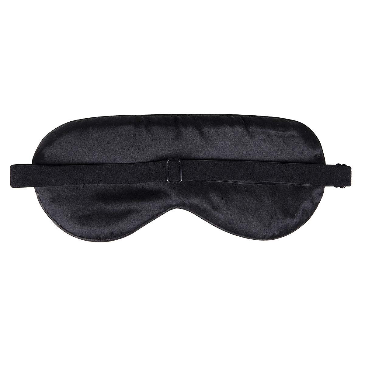 NMM Global 100% Maulbeerseide Schlafmaske – Schwarze Schlafmaske mit verstellbarem Band und Satin-Blick – Fuck Off