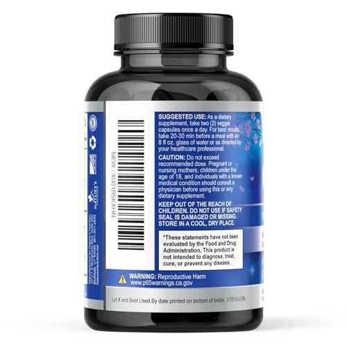 Stress Support Supplement - Extra starke Ashwagandha, GABA, Magnesium, L-Theanin für Entspannung - Unterstützt Stimmung & Fokus - Natürlich ruhig, entspannen & relaxen - Lindert Anspannung & Nervosität - 60 Kapseln