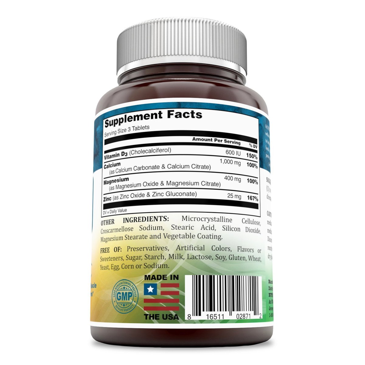 Nutri Essentials Calcium Magnesium Zink + Vitamin D3 Tabletten – Fördert starke Knochen & Zähne, unterstützt Nerven- & Muskelfunktion (300 Stück)
