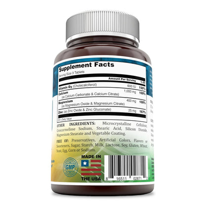 Nutri Essentials Calcium Magnesium Zink + Vitamin D3 Tabletten – Fördert starke Knochen & Zähne, unterstützt Nerven- & Muskelfunktion (300 Stück)