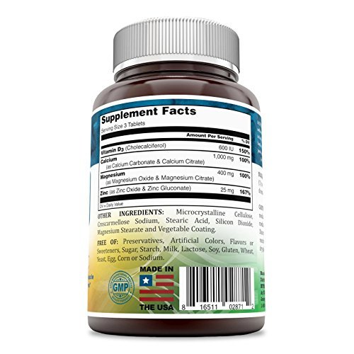 Nutri Essentials Calcium Magnesium Zink + Vitamin D3 Tabletten – Fördert starke Knochen & Zähne, unterstützt Nerven- & Muskelfunktion (300 Stück)