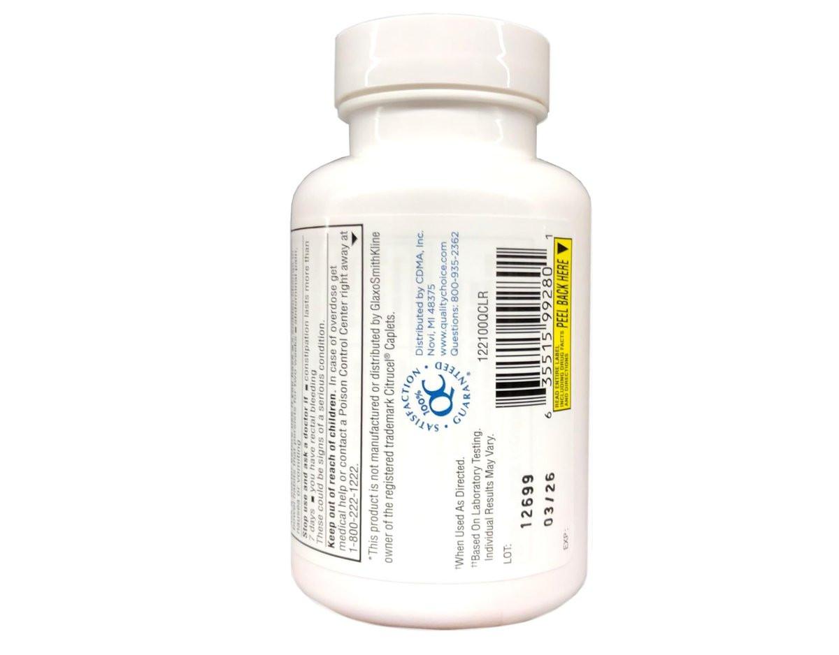 Quality Choice Fiber Therapy Caplets, 100 Stück – Sanftes Ballaststoff-Abführmittel mit Methylcellulose zur Verstopfungslinderung, glutenfrei, nicht allergieauslösend, sanft & wirksam