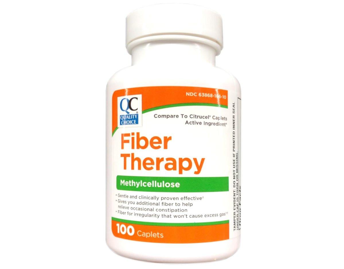 Quality Choice Fiber Therapy Caplets, 100 Stück – Sanftes Ballaststoff-Abführmittel mit Methylcellulose zur Verstopfungslinderung, glutenfrei, nicht allergieauslösend, sanft & wirksam