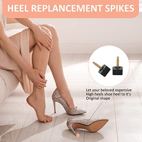 TcJ-Chen YEHAM 30 Paar Damen High Heel Schuh Ersatzspitzen (5 verschiedene Größen, 2 verschiedene Stiftdurchmesser) mit 15 cm Absatz-Zange zur Schuhreparatur