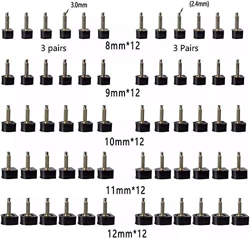 TcJ-Chen YEHAM 30 Paar Damen High Heel Schuh Ersatzspitzen (5 verschiedene Größen, 2 verschiedene Stiftdurchmesser) mit 15 cm Absatz-Zange zur Schuhreparatur