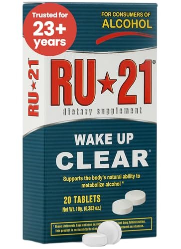RU-21 – Das Nahrungsergänzungsmittel für genussvolles Feiern und einen klaren Morgen | Unterstützt die Leberfunktion | Seit über 23 Jahren bewährt | Hergestellt in den USA (20 Tabletten, 10 Portionen)