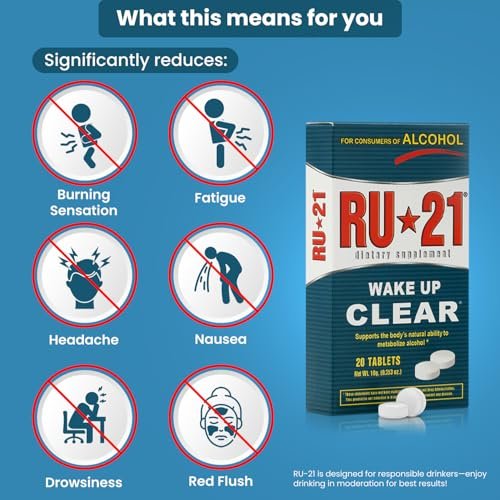 RU-21 – Das Nahrungsergänzungsmittel für genussvolles Feiern und einen klaren Morgen | Unterstützt die Leberfunktion | Seit über 23 Jahren bewährt | Hergestellt in den USA (20 Tabletten, 10 Portionen)